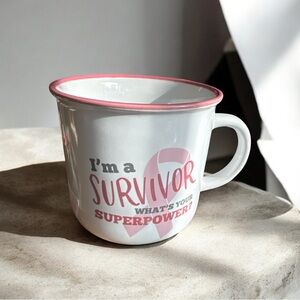 Pink and White Inspirational Mug